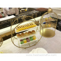 tea and fruit dessert wrapped three levels rack